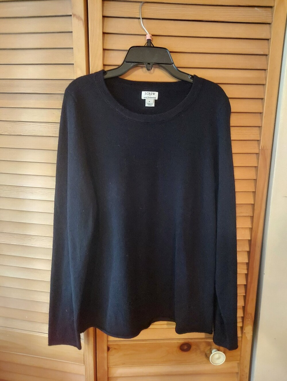 J.Crew Cashmere Black Women's Medium M Winter Cozy Layering Luxury Fall
